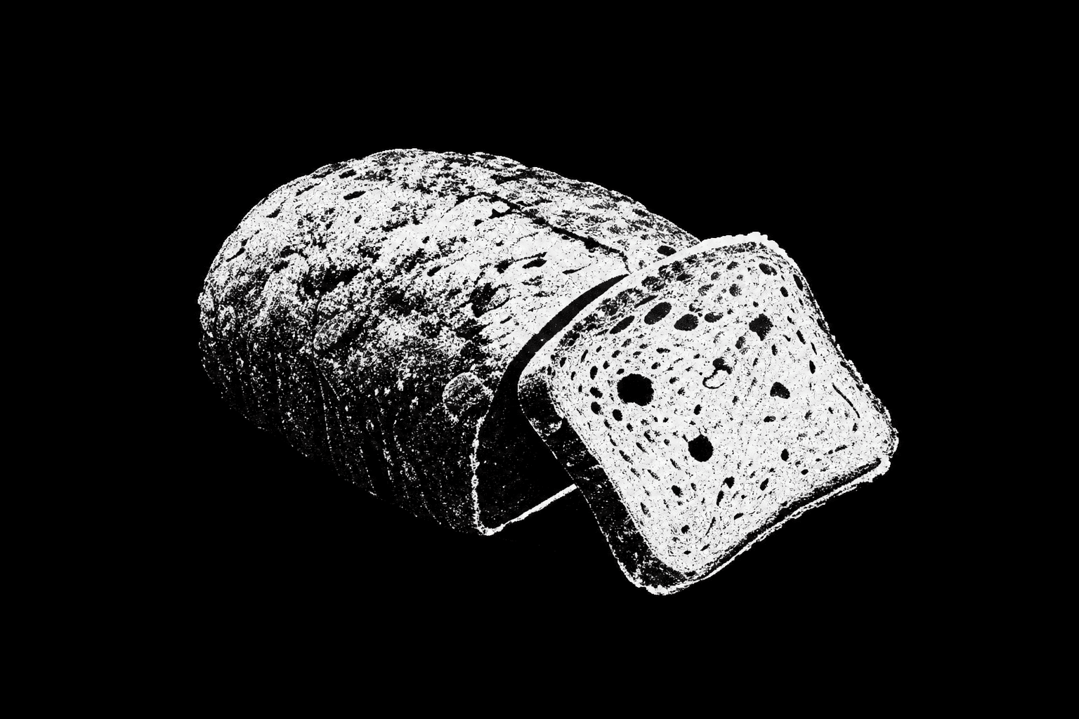 Aufgeschnittenes Brot in Xerox-Optik